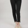 PANTALONI IN COTONE CON ORLO ASIMMETRICO - Nero, M