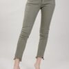 PANTALONI IN COTONE CON ORLO ASIMMETRICO - Verde militare, L