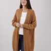 CARDIGAN IN MAGLIA CON TASCHE - Cammello, TU