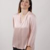 BLUSA ASIMMETRICA SCOLLO A V - Rose, 3