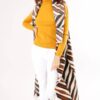 GILET CON FRANGE FANTASIA - Fantasia marrone, TU