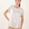 BLUSA EFFETTO RASO CON FINITURE IN LUREX - Lana, TU