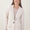 CAPPOTTO CORTO MONOPETTO - Cream, TU