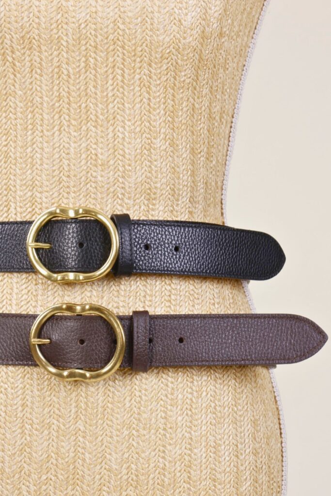 HAMMERED LEATHER BELT 