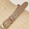 CINTURA CON FIBBIA SQUADRATA - Beige, S