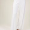 PANTALONE PALAZZO IN MAGLIA - Cream, TU