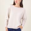 MAGLIA CON LINEE DECORATIVE - Beige, TU