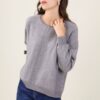 MAGLIA CON LINEE DECORATIVE - Grigio, TU