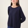 MAGLIA CON LINEE DECORATIVE - Navy, TU