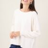 MAGLIA CON LINEE DECORATIVE - Panna, TU