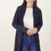 CARDIGAN CON RIGHE IN LUREX - Blue, TU