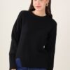 MAGLIA CON SPACCO FRONTALE - Nero, TU