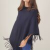 PONCHO CON FRANGE - Navy, TU