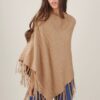 PONCHO CON FRANGE - Nocciola, TU