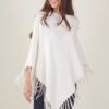 PONCHO CON FRANGE - Cream, TU