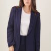 GIACCA MONOPETTO PUNTO MILANO CON SPALLE IMBOTTITE - Blu, M