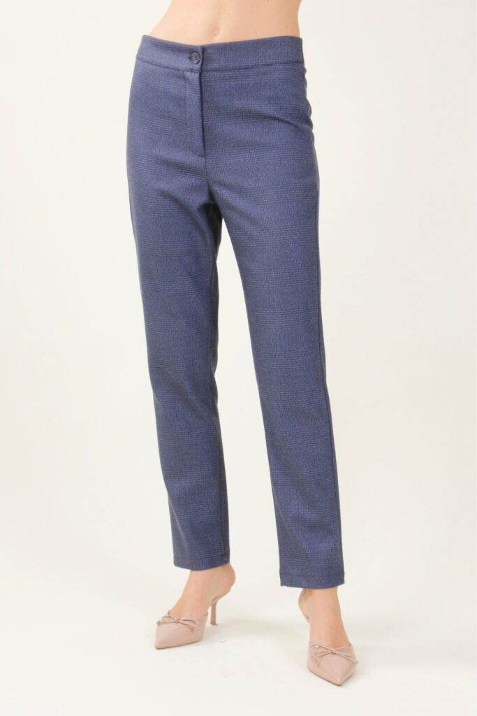 PANTALONE A SIGARETTA PRINCIPE DI GALLES - Blue, S 