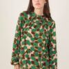 BLUSA IN VISCOSA FANTASIA A MACCHIE - Green Pattern, M