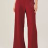 PANTALONE PALAZZO CON ELASTICO IN VITA - Bordeaux, S