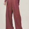 PANTALONI A PALAZZO SATIN - Bordeaux, M