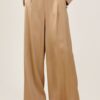 PANTALONI A PALAZZO SATIN - Cammello, M