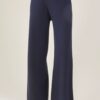 PANTALONE PALAZZO IN MAGLIA - Navy, TU