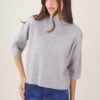 MAGLIA A COLLO ALTO CON MANICA A 3/4 - Pearl, TU