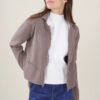 BLAZER IN MAGLIA CON FRANGE - Cappuccino, TU