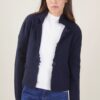 BLAZER IN MAGLIA CON FRANGE - Navy, TU