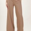 PANTALONI PALAZZO IN TESSUTO FLUIDO - Mud, XL