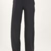 PANTALONI PALAZZO IN TESSUTO FLUIDO - Black, S