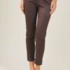 PANTALONI A SIGARETTA CON TASCHE ALLA FRANCESE - Dark Brown, M