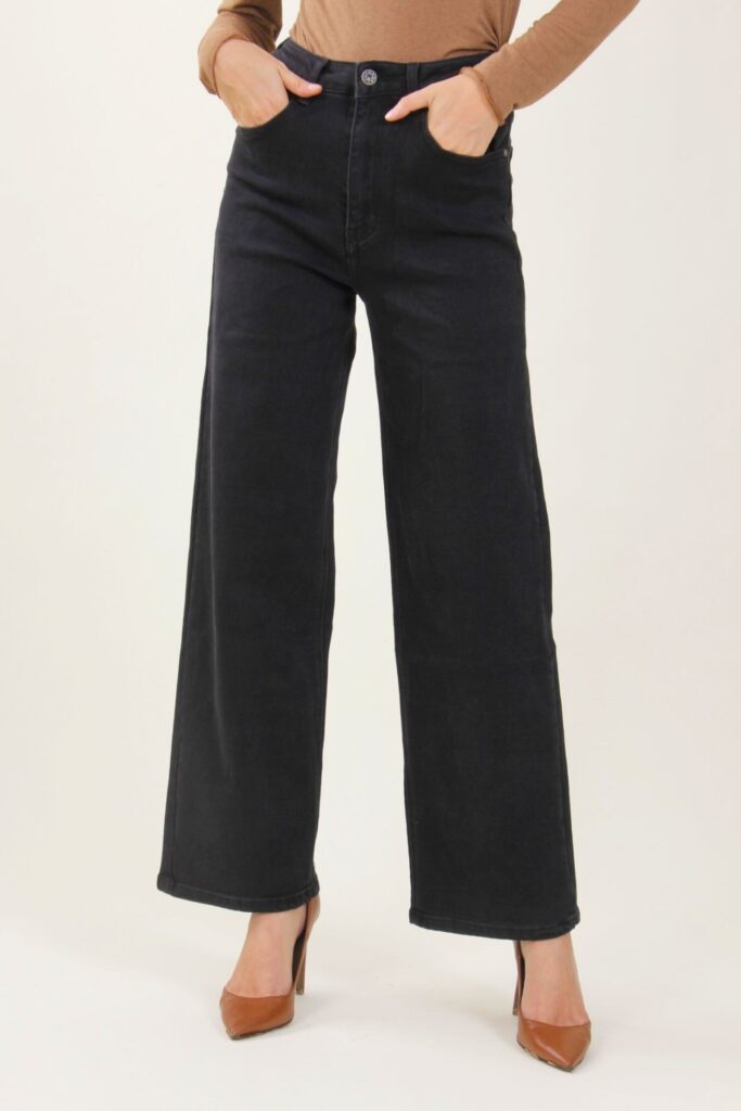 JEANS PALAZZO NERI - Nero, M 