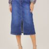 GONNA DI JEANS CON SPACCO - Blu-jeans, S