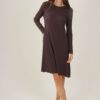 ABITO IN MAGLIA A COSTINE - Dark Brown, TU