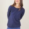 MAGLIA DECORATA CON MICRO PAILLETTES - Navy, TU