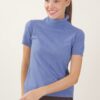 MAGLIA COLLO ALTO A MEZZE MANICHE - Blu-jeans, TU