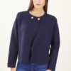 GIACCA IN MAGLIA CON BOTTONI ORO - Navy, TU