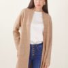 CARDIGAN CON RIGHE IN LUREX - Nocciola, TU