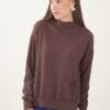 MAGLIA CON TASCHINA LATERALE - Dark Brown, TU