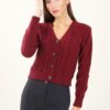 CARDIGAN CON TRECCE - Bordeaux, TU