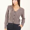 CARDIGAN CON TRECCE - Cappuccino, TU