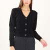 CARDIGAN CON TRECCE - Black, TU