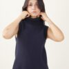 DOLCEVITA SENZA MANICHE A COLLO ALTO - Navy, TU