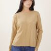 MAGLIA PARICOLLO CON DUE LINEE FRONTALI - Cognac, TU