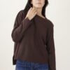 MAGLIA PARICOLLO CON DUE LINEE FRONTALI - Dark Brown, TU