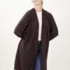 CARDIGAN CON RIFINITURE SUL DIETRO - Dark Brown, TU