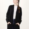 CARDIGAN CON RIFINITURE SUL DIETRO - Nero, TU