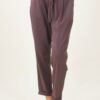 PANTALONI CON FIOCCO IN VITA - Dark Brown, M