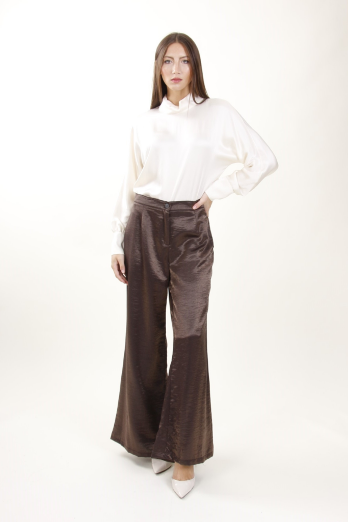 IRIDESCENT PALAZZO TROUSERS 